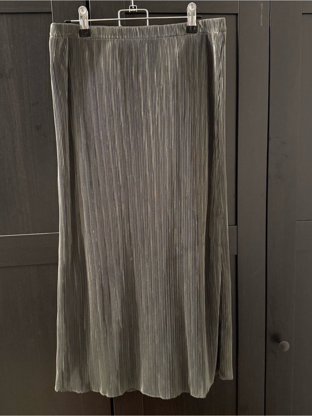 J. Crew Olive Green Pleated Maxi Skirt